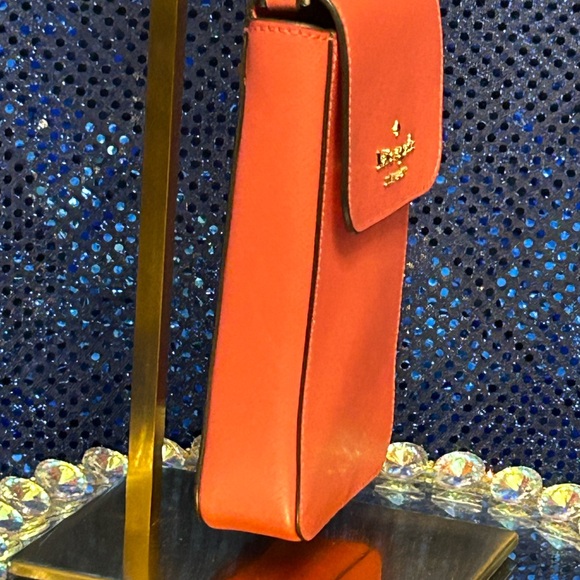Kate Spade Staci North South Flap Coral Crossbody Phone Case Approx. 4.5 x 7.5 - Picture 4 of 15